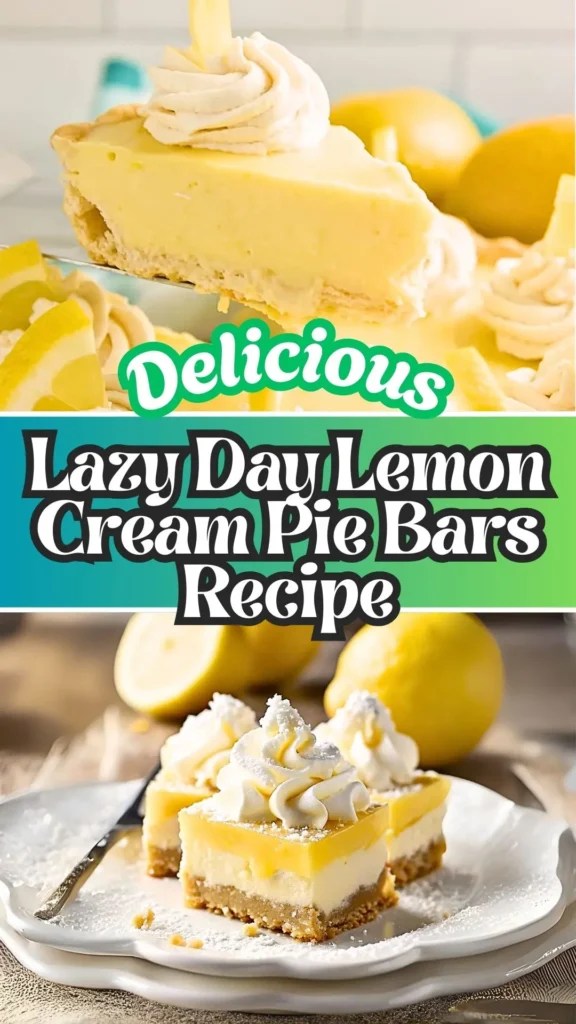Lazy Day Lemon Cream Pie Bars