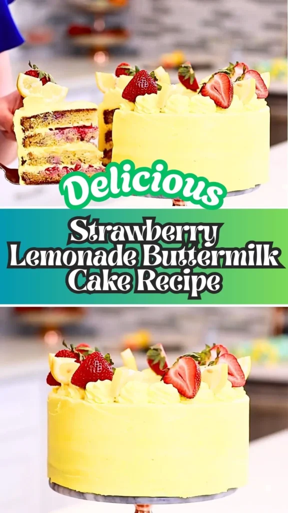 Strawberry Lemonade Buttermilk Cake