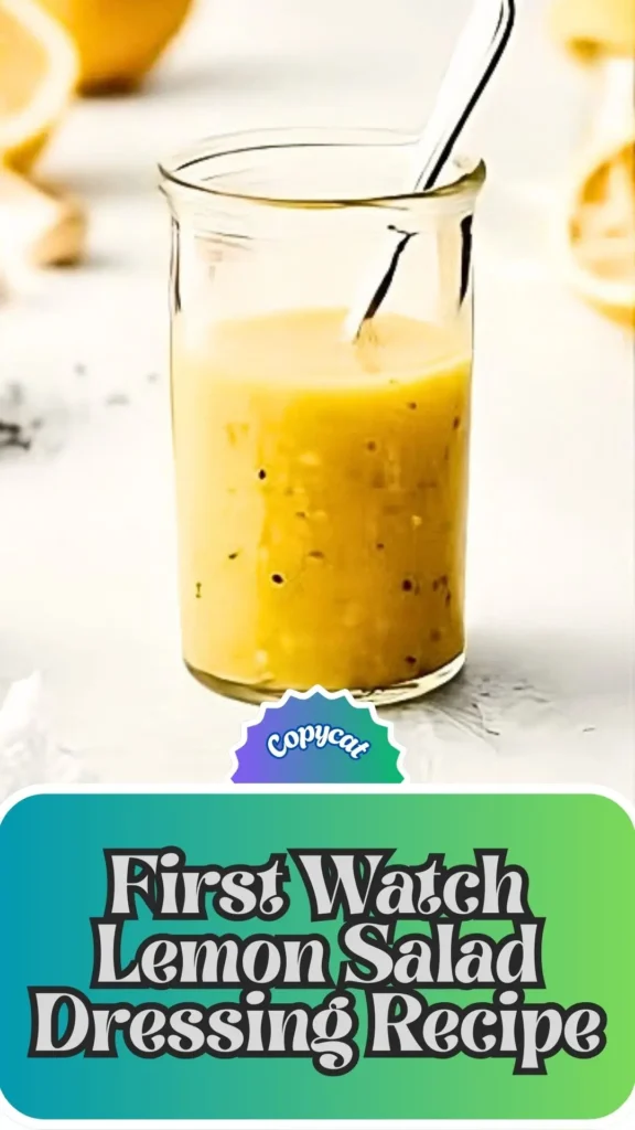 Copycat First Watch Lemon Salad Dressing Recipe