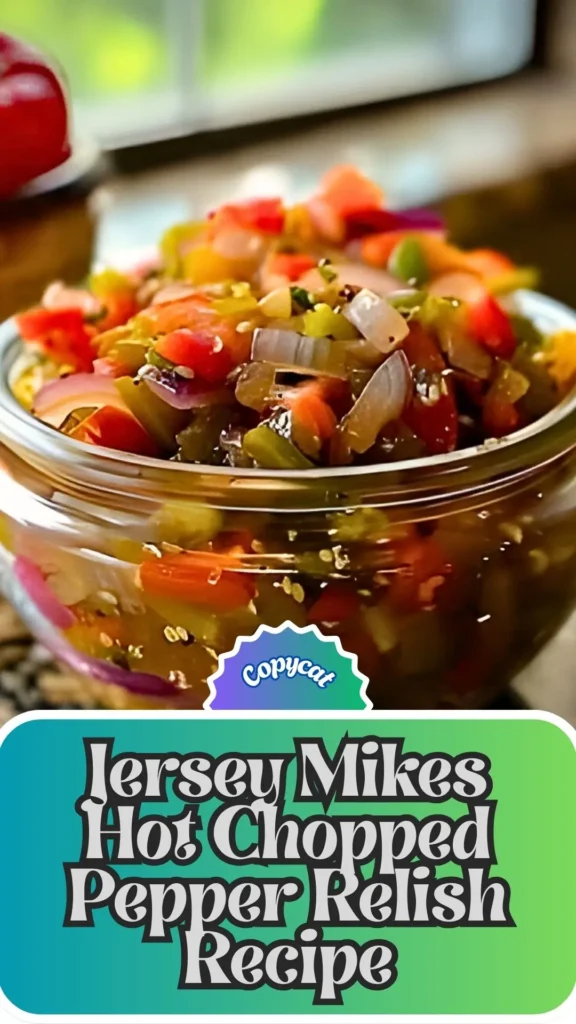Copycat Jersey Mikes Hot Chopped Pepper Relish Recipe