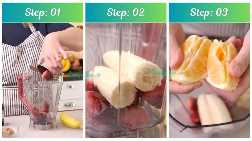 Step by Step Scooters Strawberry Smoothie Recipe