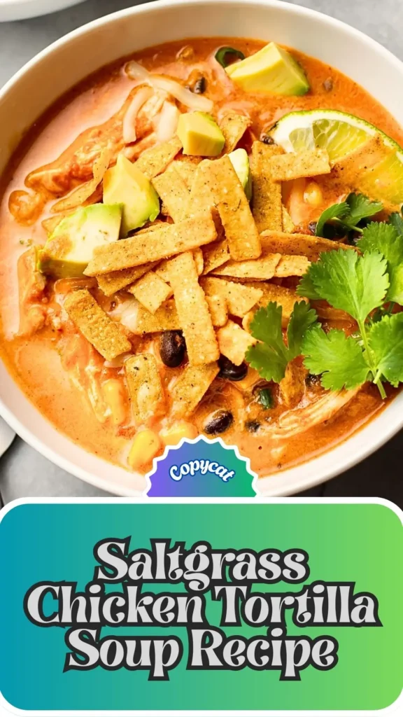 Copycat Saltgrass Chicken Tortilla Soup Recipe