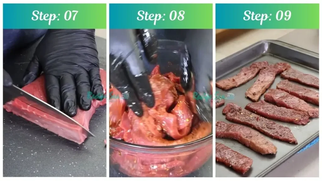 Preparing the Buc ees Bohemian Garlic Beef Jerky