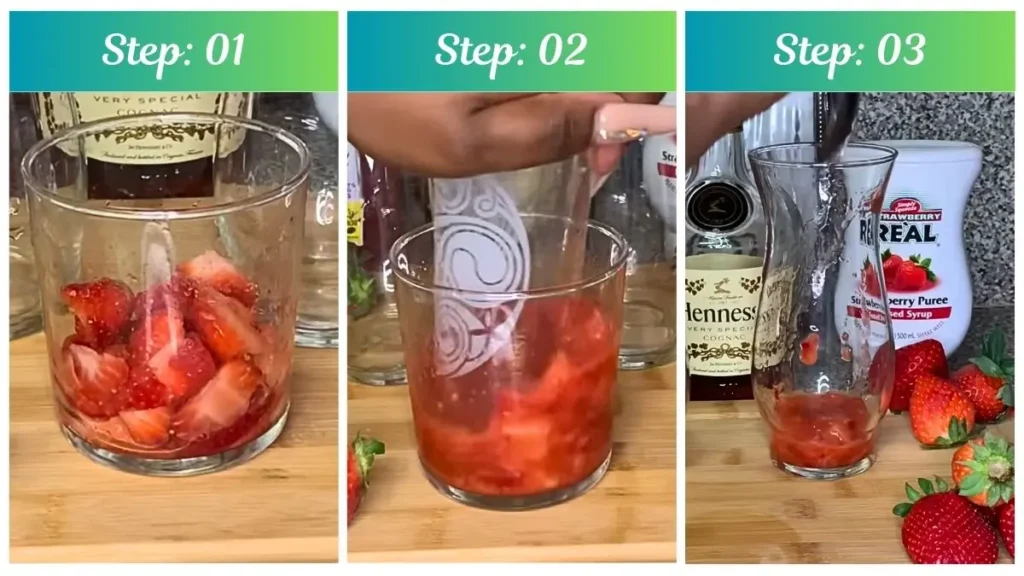 Step by Step TGI Fridays Strawberry Henny Recipe