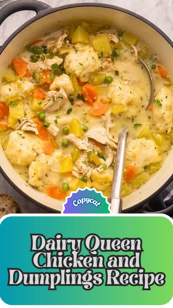 Copycat Dairy Queen Chicken and Dumplings Recipe