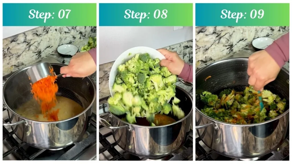 Preparing the McAlisters Cheddar Broccoli Soup