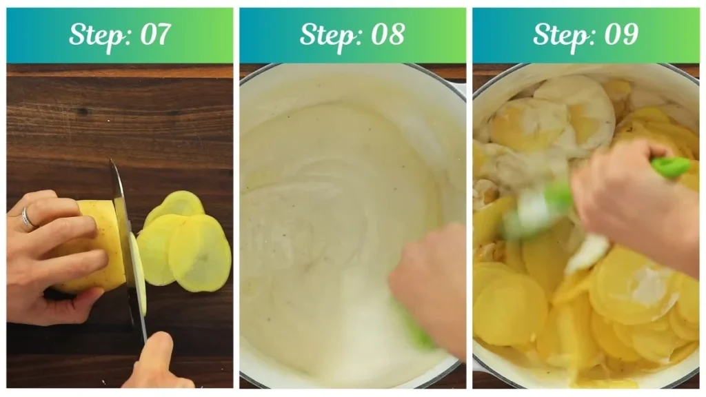 Preparing the Texas de Brazil Potatoes Au Gratin