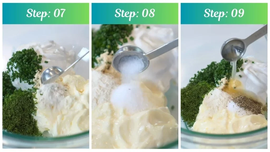 Preparing the Texas Roadhouse Ranch Dressing