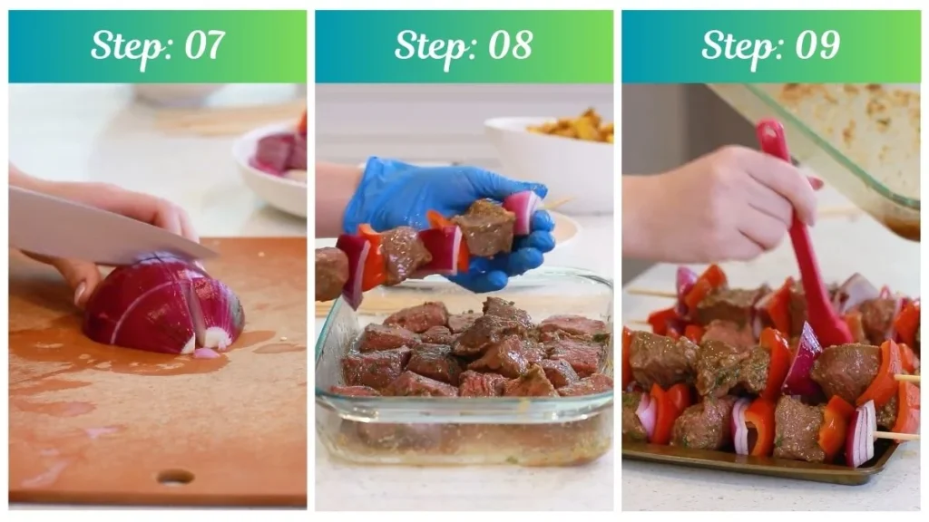 Preparing the Texas Roadhouse Steak Kabob