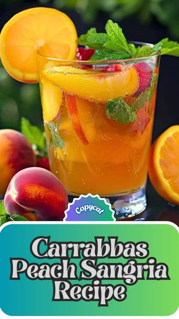 Copycat Carrabbas Peach Sangria Recipe