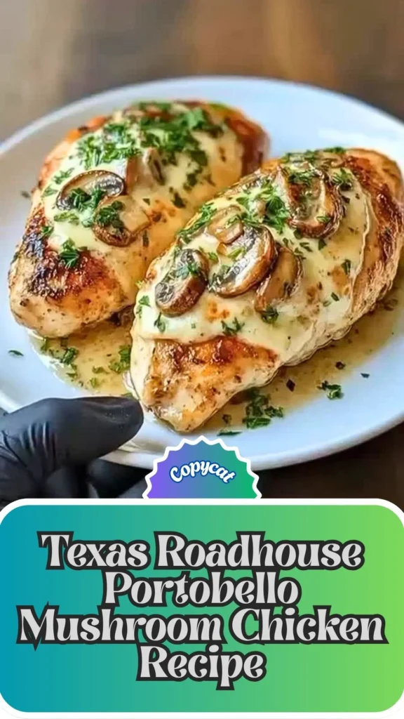 Copycat Texas Roadhouse Portobello Mushroom Chicken Recipe