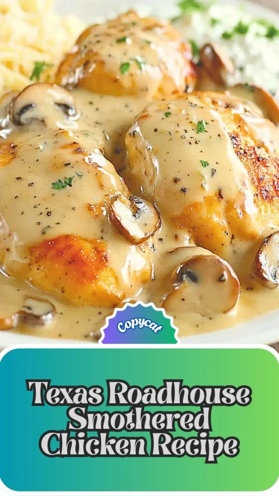 Copycat Texas Roadhouse Smothered Chicken Recipe