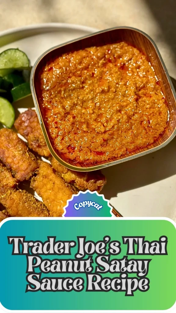 Copycat Trader Joe's Thai Peanut Satay Sauce Recipe