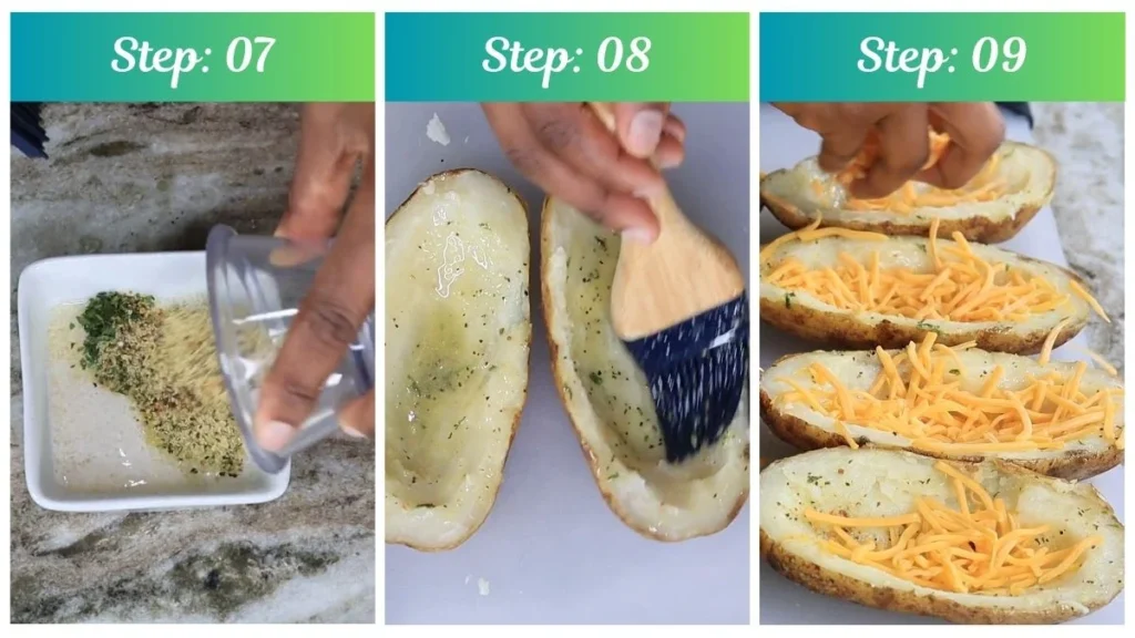 Preparing the Texas Roadhouse Potato Skins