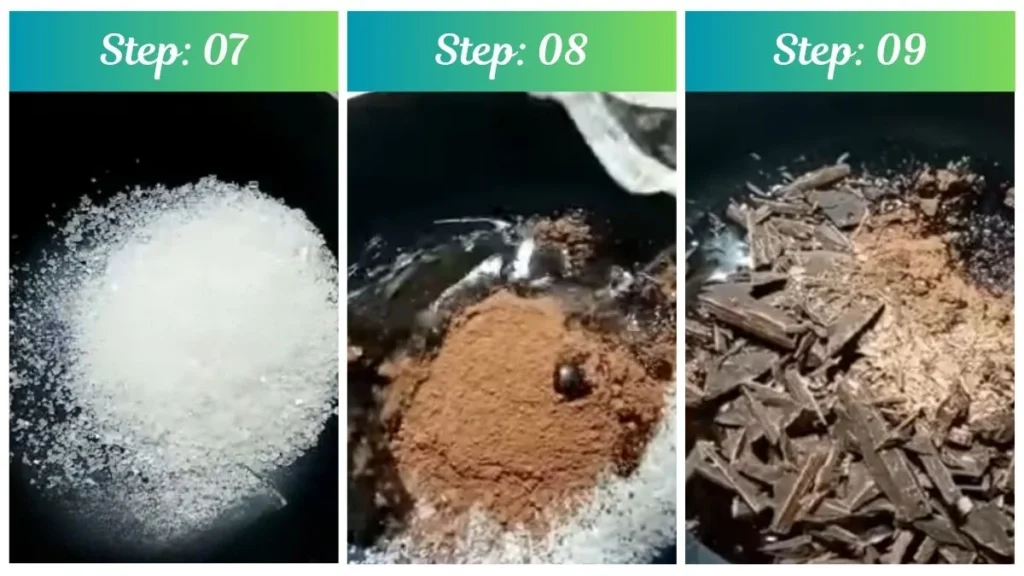 Preparing the Hot Chocolate Mix Brownie